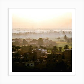 Sunrise in Luxor, Egypt 1:1 Art Print