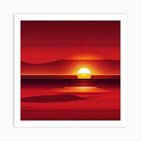 Sunset Over The Ocean 265 Art Print