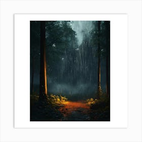 Rainy Forest Art Print