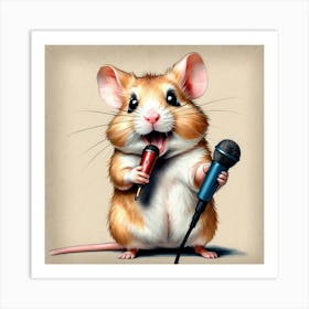 Mickey Mouse Singing Art Print