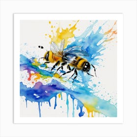 Bee Splash Art Print