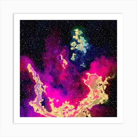 100 Nebulas in Space with Stars Abstract n.090 Art Print
