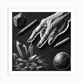 Chalk Drawing Art Print