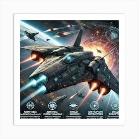 Eclipse Wraith Multi Role Fighter Converted Art Print