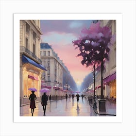 Paris At Dusk.4 1 Art Print