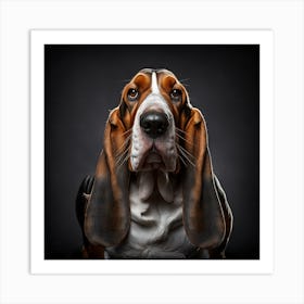 Basset Hound Portrait Art Print