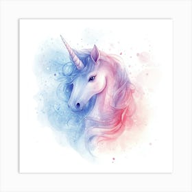 Unicorn Watercolor Painting Art Print