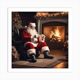 Christmas Santa 26 Art Print