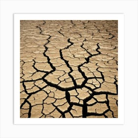 Cracked Dry Land Art Print