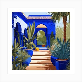 Jardin Majorelle Morocco Illustration Art Print