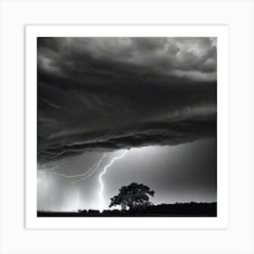 Lightning In The Sky 6 Art Print