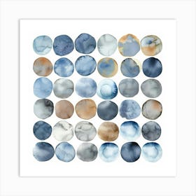 Watercolor Circles 11 Art Print