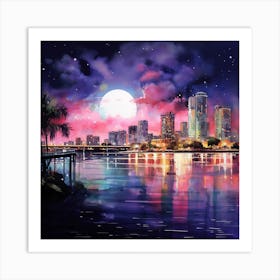 Miami Cityscape Art Print