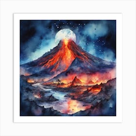 Lava Mountain Art Print