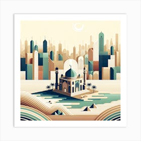 Oasis In City Art Print