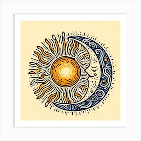 Sun And Moon Art Print