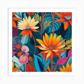 Floral Pattern 7 Art Print