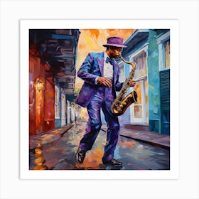 Saxophone Player 27 Art Print
