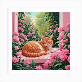 Cat In The Window 3 Art Print