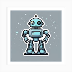 Robot Sticker Art Print