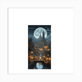 Moonlight City Art Print