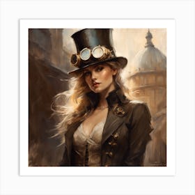 Steampunk Girl 3 Art Print