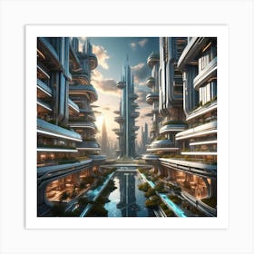 Futuristic City Art Print