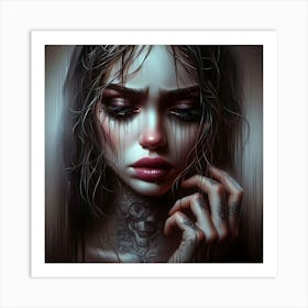 Tattooed Girl 1 Art Print