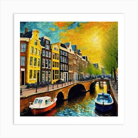 Amsterdam van Gogh painting Art Print