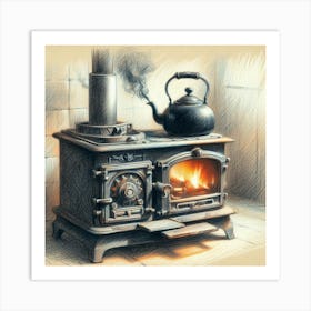 Wood Stove Art Print