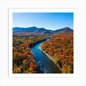 Fall Foliage In The Great Blue Ridge Mountains Art Print