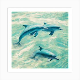 Dolphin Trio Art Print