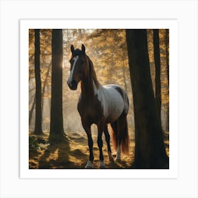 Horse In Woods 1 Art Print