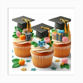 Graduation Cupcakes Art Print