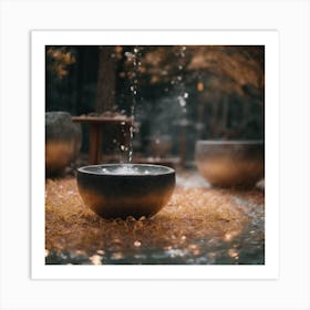 Water Splashing In A Bowl Art Print