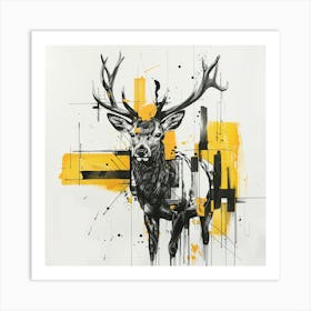 Stag day Art Print