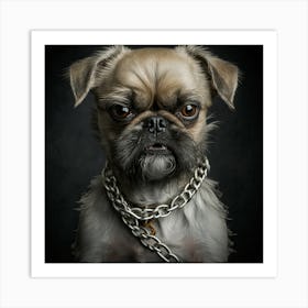 Dog With Chains Art Print