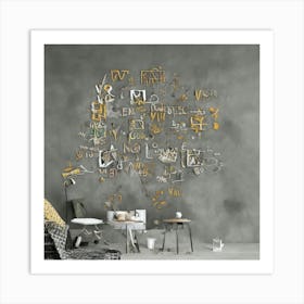 Alphabet Wall Art Art Print