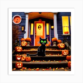 Halloween Cat 7 Art Print