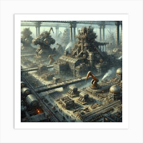 A Detailed View Of The Iron Foundries In Belarus Art Print