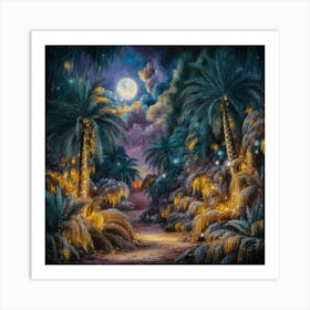 moonlit oasis 5 Art Print