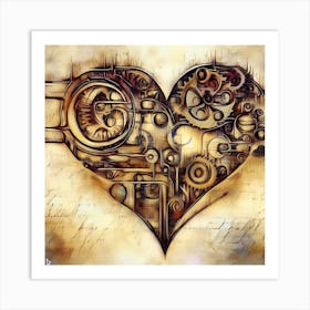 Steampunk Heart 1 Art Print