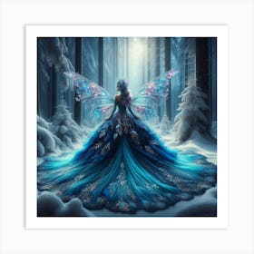 Fairy in the blue dress Art Print