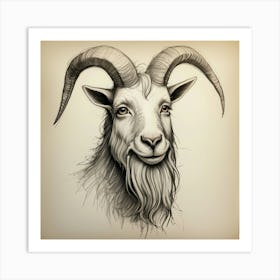 Goat Head 24 Art Print