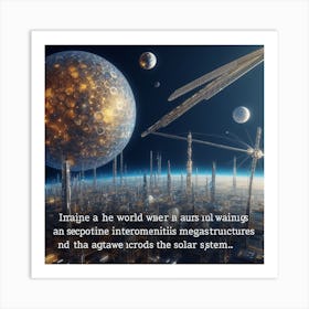 Imagine A World Was A Universe Waiting For An Epsilon Megastructure Art Print