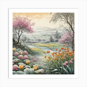 Asian Garden Art Print