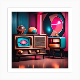 Retro Radio Art Print