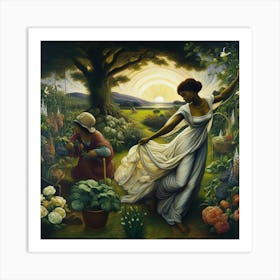 Gardener In The Garden 1 Art Print