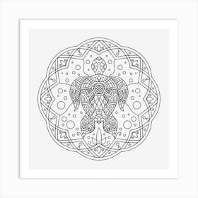 Aquatic Mandala 04 Art Print