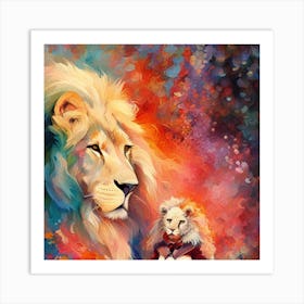 Lion And Lioness Art Print